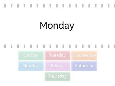 Days of the week