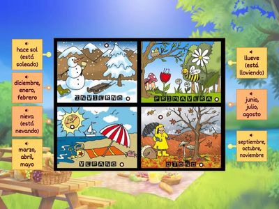 Las estaciones  con maestra Rosario