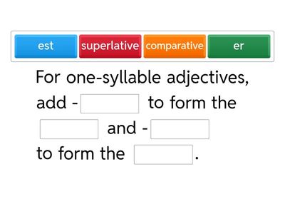 Rules Comparatives and Superlatives