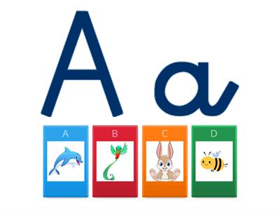 Abecedario (Elige el animal que inicie con la letra del abecedario que se muestra)