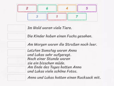 9. Klasse waren, hatten - Geschichte Der Ausflug