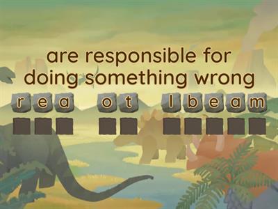 L2U2: Rearrange the word with given meanings