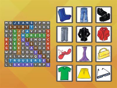 Clothes Wordsearch