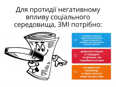 Контрольна тематична робота "Соціальна складова здоров'я", 7кл.