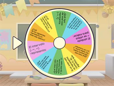 Ruleta aleatoria de los intervalos de los números reales