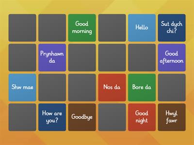 Matching pairs - Welsh and English Phrases
