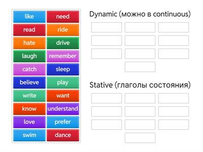 Dynamic & Stative verbs