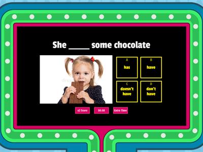 Have, Has, Don't have, Doesn't have