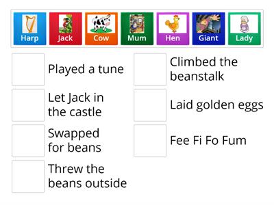  Jack & the Beanstalk - characters and actions