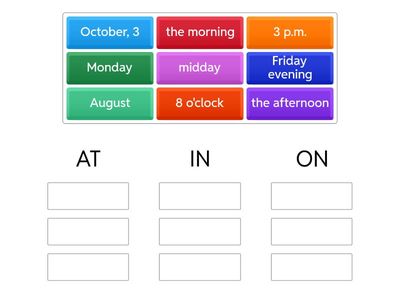 Grammar: Prepositions_sorting; A2