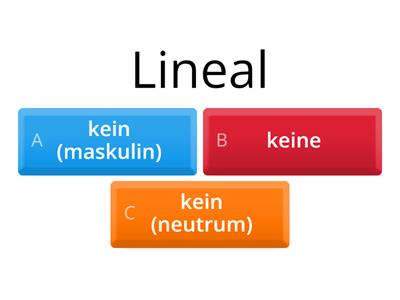 kein/keine/kein - Nominativ