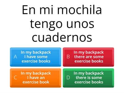 ¿Que hay en tu mochila?