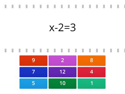 One-Step Algebra Equations