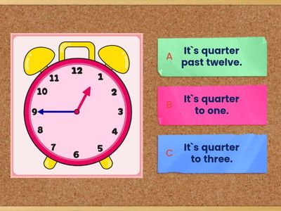 Telling the time (all) Quiz 3