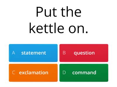 statement question exclamation command