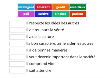 Qualités de caractère