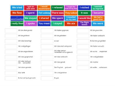 Higher German Directed Writing verbs