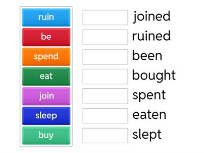 Regular and Irregular verbs