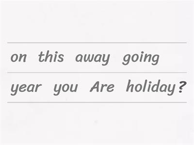 Present continuous x be going to (Future)