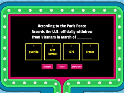  Vietnam War Gameshow Quiz