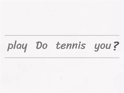 INU3100 WORD ORDER IN QUESTIONS