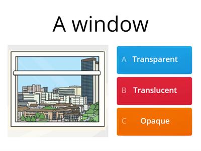 Transparent, translucent and opaque game