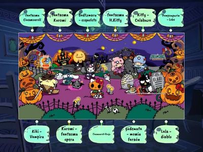 Etiqueta Happy Hallowen - Hello Kitty