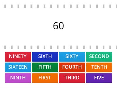 ORDINAL NUMBERS
