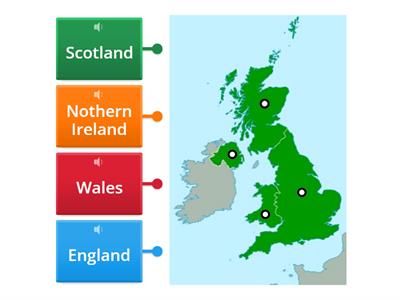 sound English around the world (The UK map)