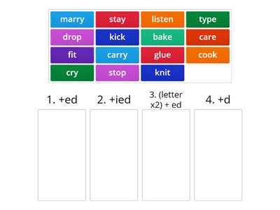 Past Simple - regular verbs (sorting)