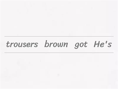 Reordenar 1º primaria clothes