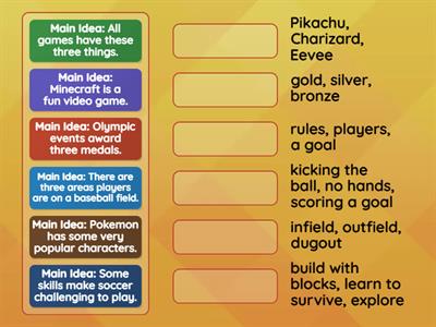 Main Idea and Supporting Details