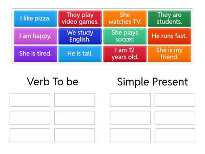 Warm up: Verb to be vs. Simple Present 