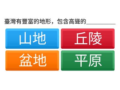 臺灣地形(翰林五上p79)