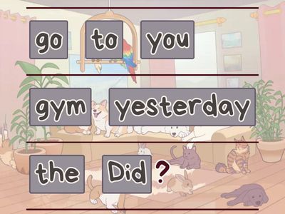 Scramble - Past Simple Past Continuous Questions