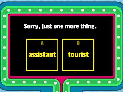 Assistant or Tourist Dialogues