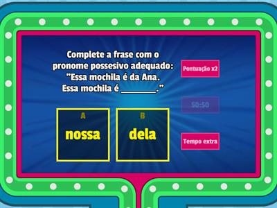 PRONOMES POSSESSIVOS