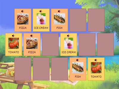 FOOD MEMORY GAME OU1 U5 L1