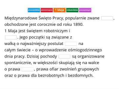  1 maja - Święto Pracy