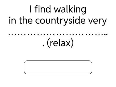 Adjectives ending –ing or -ed 