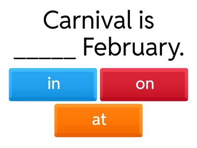 Prepositions - IN - ON - AT