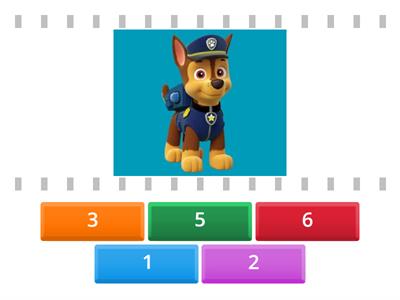 Paw patrol ποσοτική αντιστοιχία αριθμών