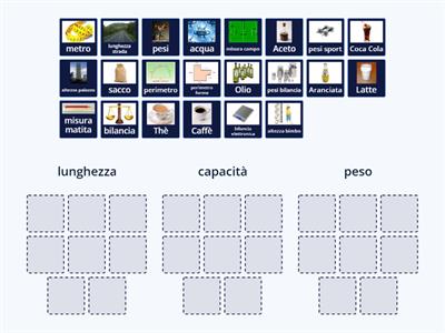 Scienze: Lunghezza peso e capacità