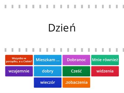 Podstawowe zwroty - znajdź parę