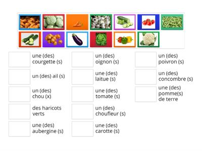 Les aliments - Les légumes