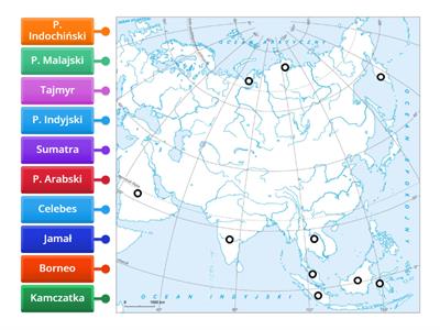półwyspy i wyspy - Azja