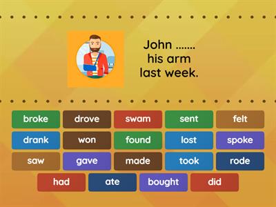 SIMPLE PAST TENSE - IRREGULAR VERBS