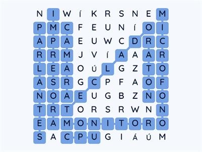 Sopa de letras: Partes de la computadora 💻👩‍💻