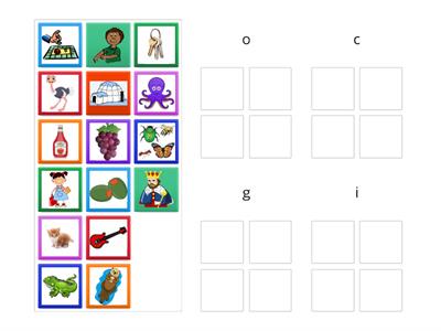 CKLA K.3 /o,k,g,i/ Initial Sound Picture Sort 