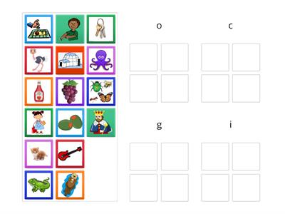 CKLA K.3 /o,k,g,i/ Initial Sound Picture Sort 